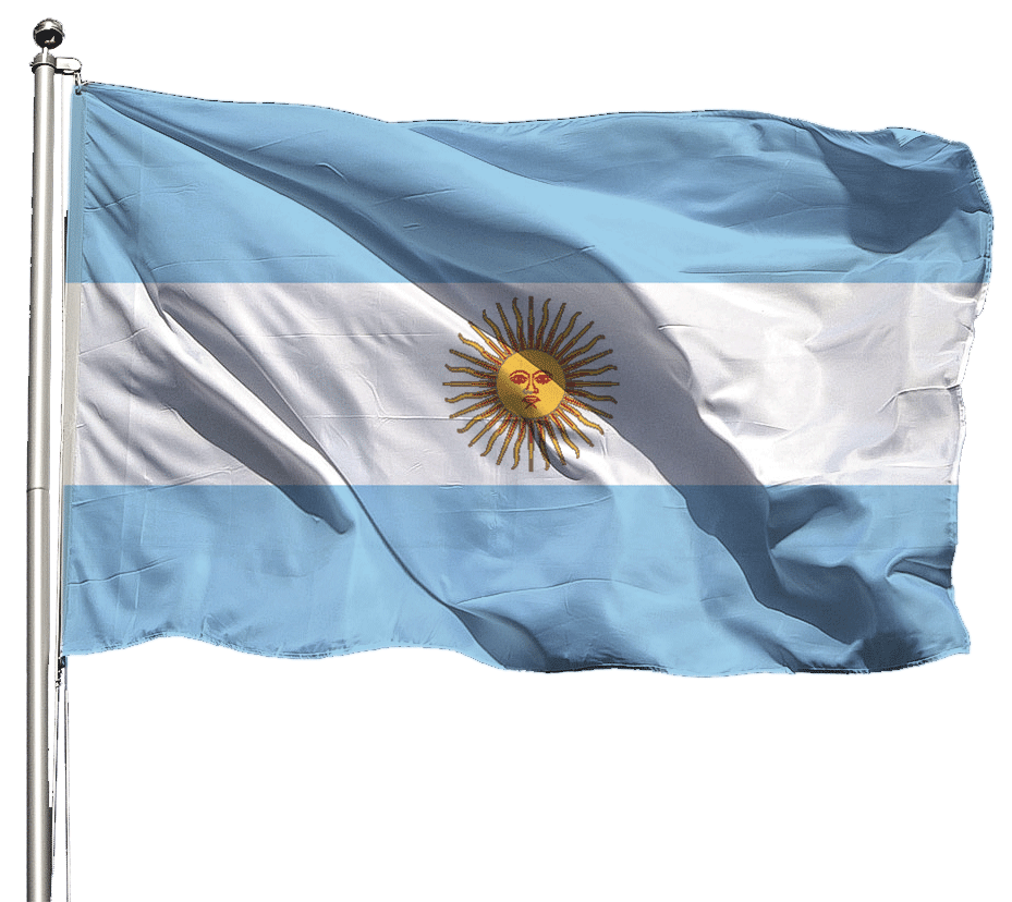 Argentinien Flagge Querformat Premium-Qualität