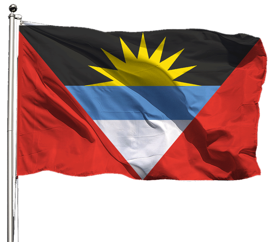 Antiguna & Barbuda Flagge Querformat Premium-Qualität