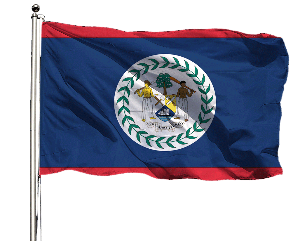 Belize Flagge Querformat Premium-Qualität