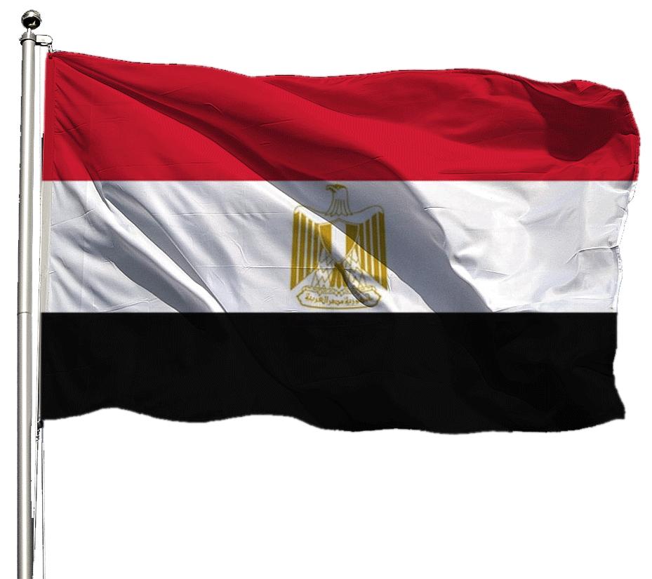 Ägypten Flagge Querformat Premium-Qualität