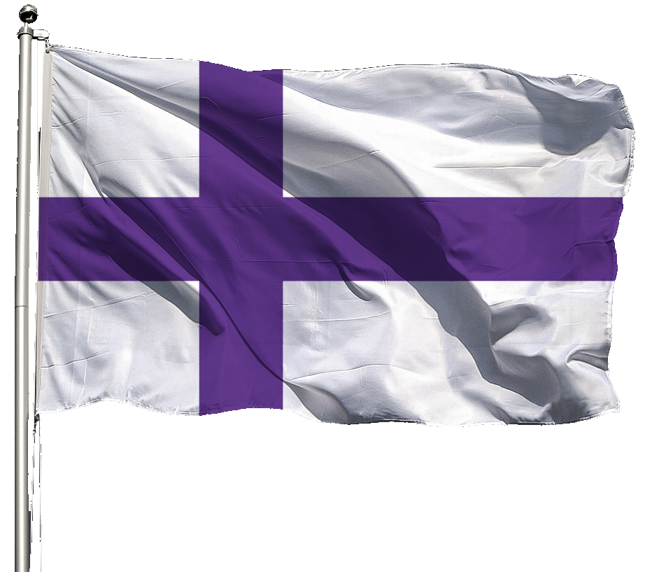 Evangelische Kirchenfahne Flagge Querformat Premium-Qualität 120x80 cm Hohlsaum