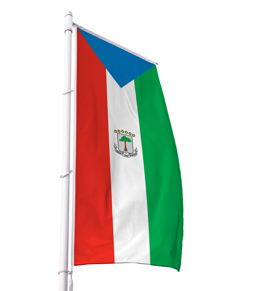 Aequatorial Guinea Flagge im Hochformat Premium-Qualität