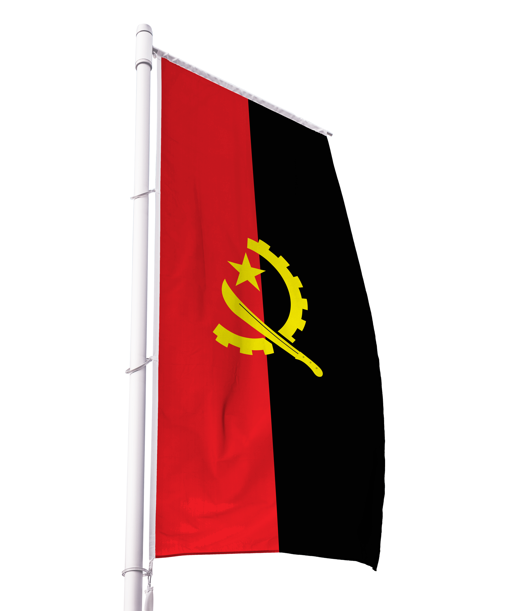 Angola Flagge im Hochformat Premium-Qualität