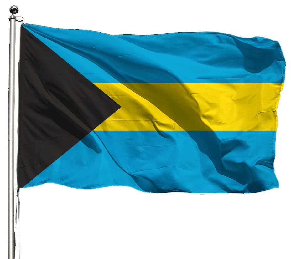 Bahamas Flagge Querformat Premium-Qualität