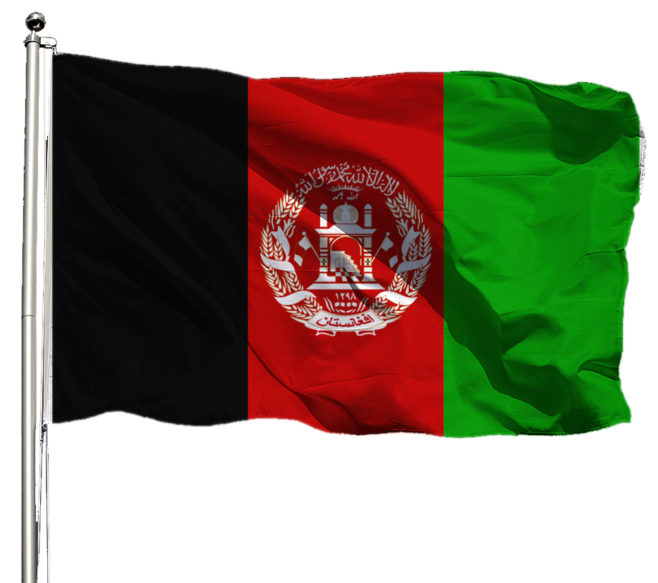 Afghanistan Flagge Querformat Premium-Qualität