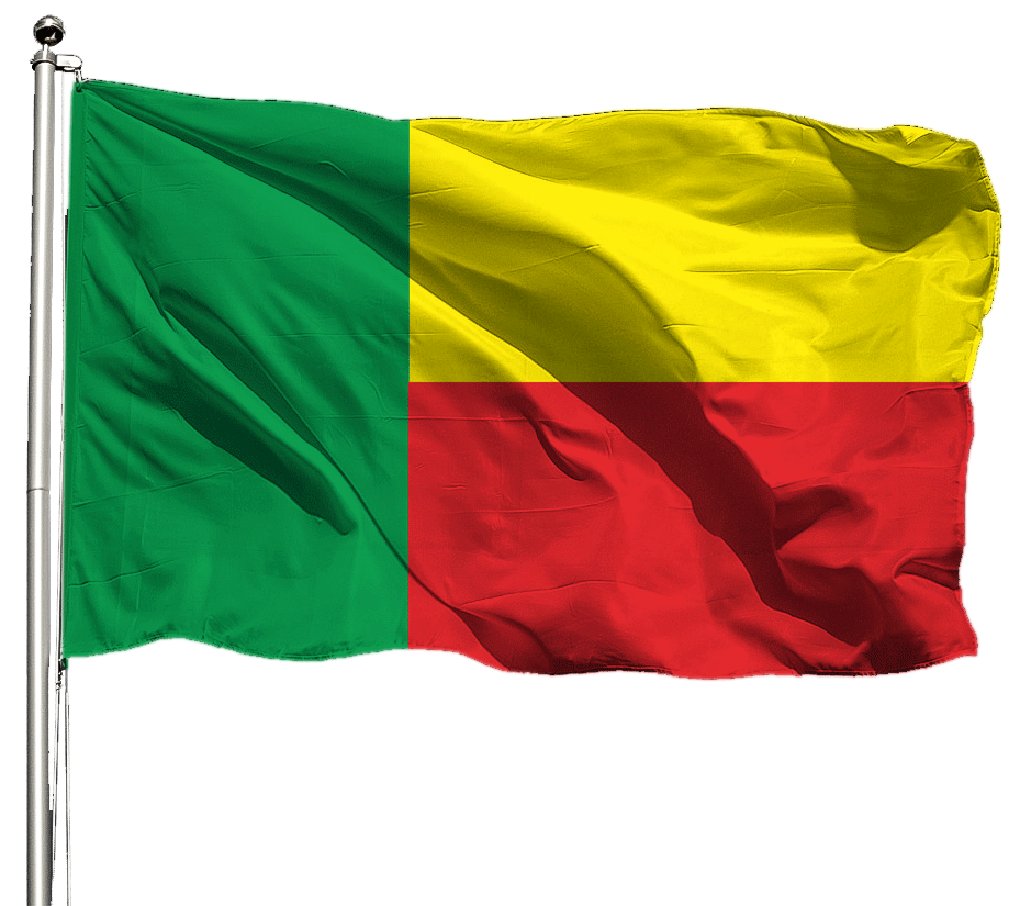 Benin Flagge Querformat Premium-Qualität