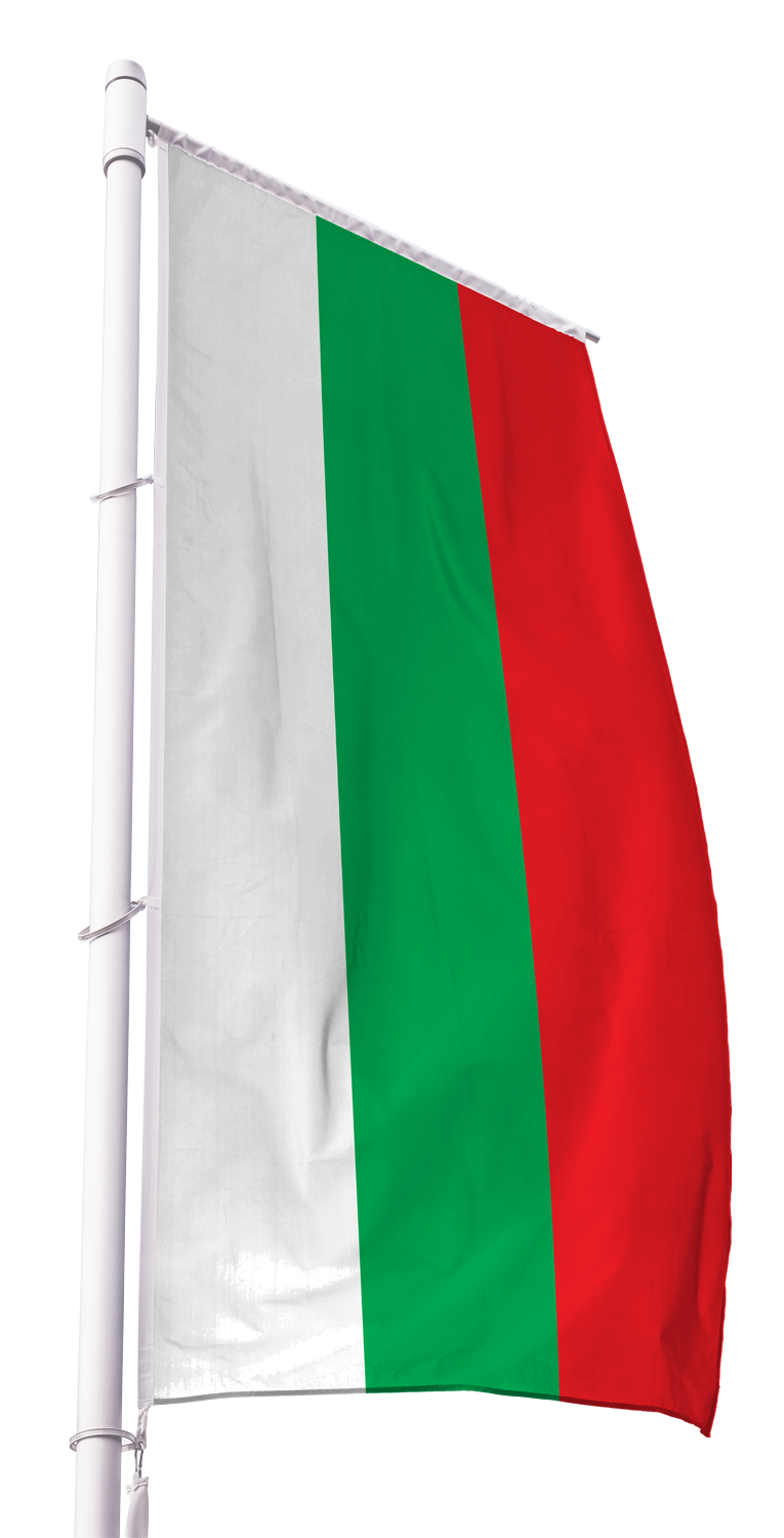 Bulgarien Flagge im Hochformat Premium-Qualität