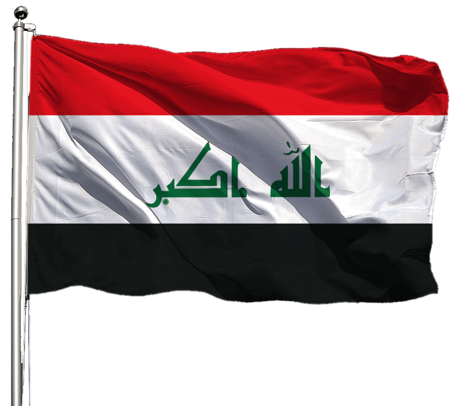 Irak Flagge Querformat Premium-Qualität, Querformat, Nationalflaggen, Flaggen & Fahnen