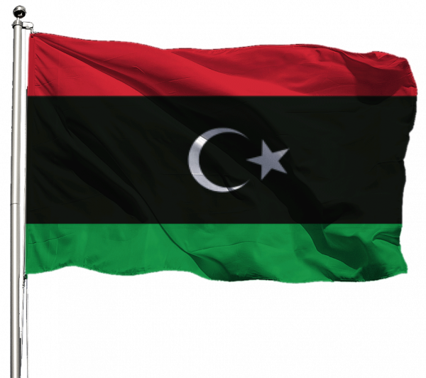 Libyen Flagge Querformat Premium-Qualität