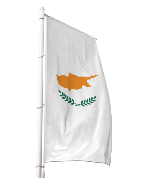 Zypern Flagge im Hochformat Premium-Qualität