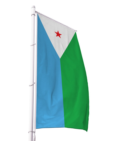 Dschibuti Flagge im Hochformat Premium-Qualität