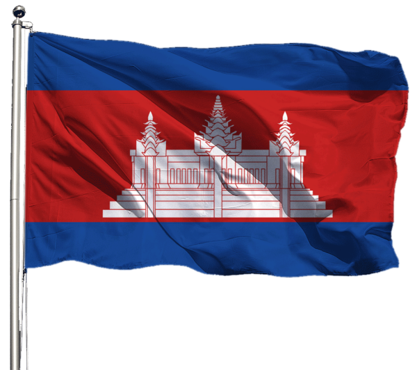Kambodscha Flagge Querformat Premium-Qualität