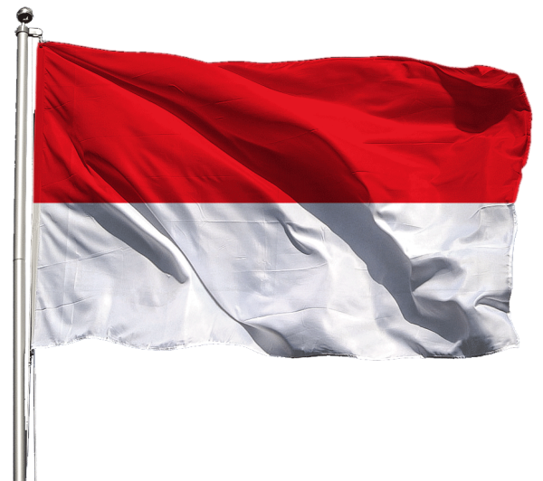 Indonesien Flagge Querformat Premium-Qualität