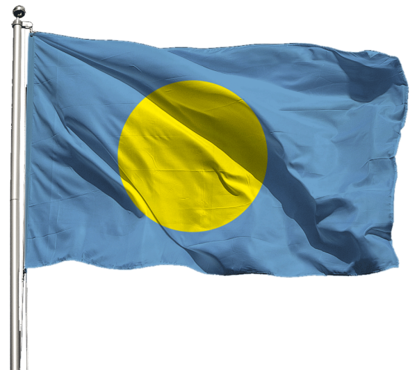 Palau Flagge Querformat Premium-Qualität