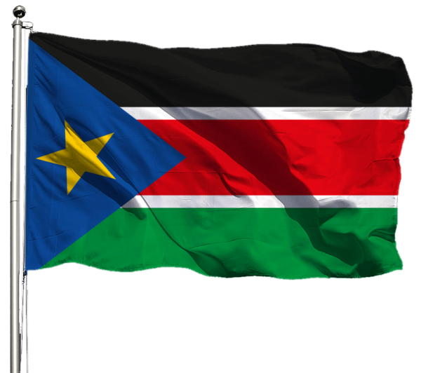 Südsudan Flagge Querformat Premium-Qualität