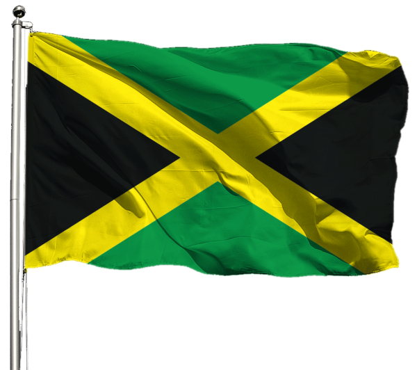 Jamaika Flagge Querformat Premium-Qualität