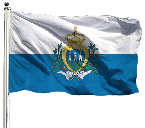 San Marino Flagge Querformat Premium-Qualität