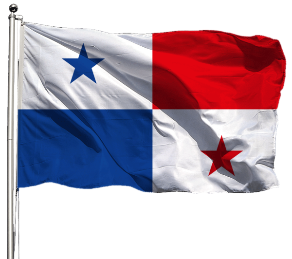 Panama Flagge Querformat Premium-Qualität