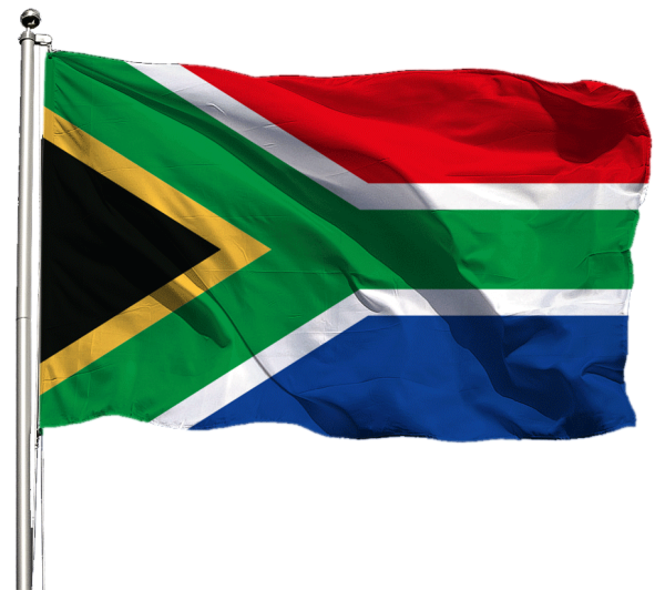 Südafrika Flagge Querformat Premium-Qualität