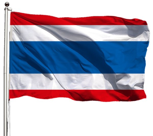 Thailand Flagge Querformat Premium-Qualität